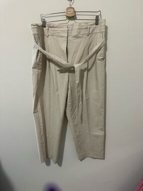 Ann Taylor Beige Belted Trousers